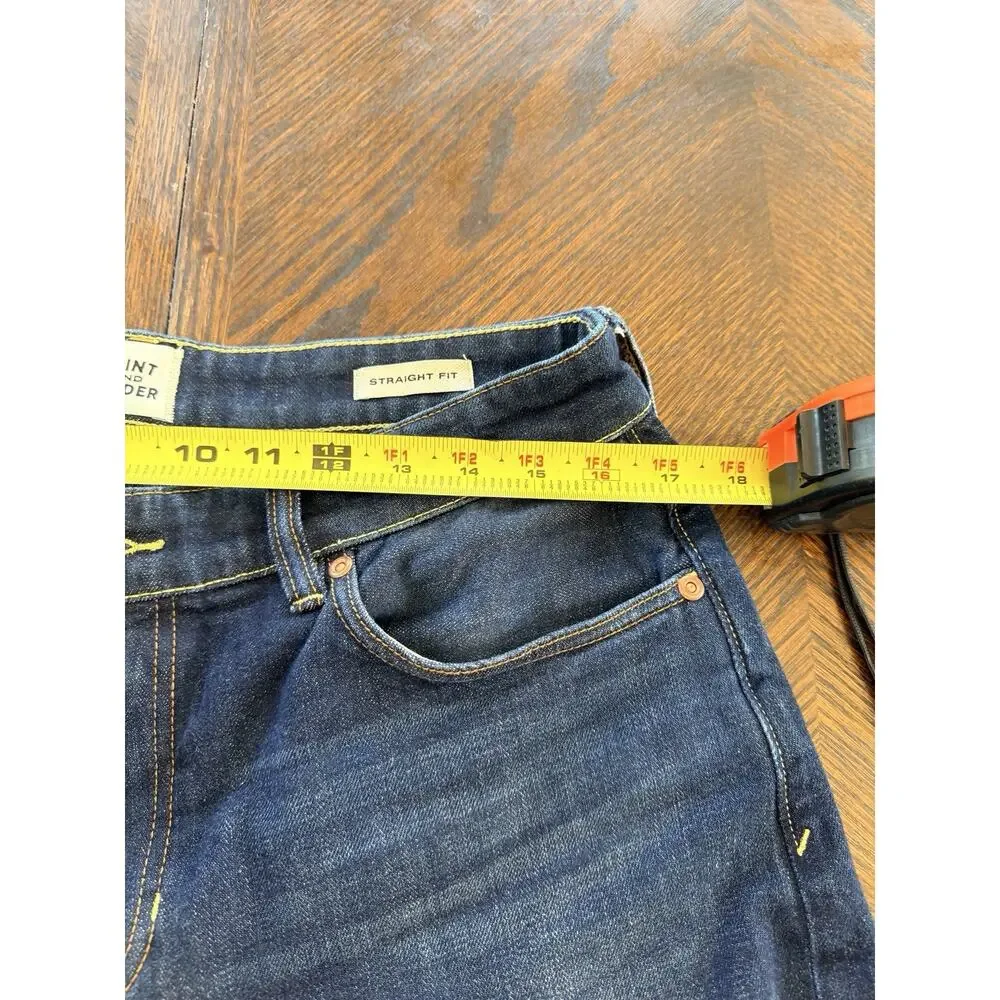 Flint and Tinder Straight Fit Jeans Dark Wash 31x32 Stretch Denim